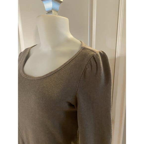 Prairie Underground Long Sleeve Ruched Dress Size Small Olive Lagenlook - Picture 5 of 11